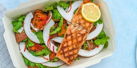 plated salmon