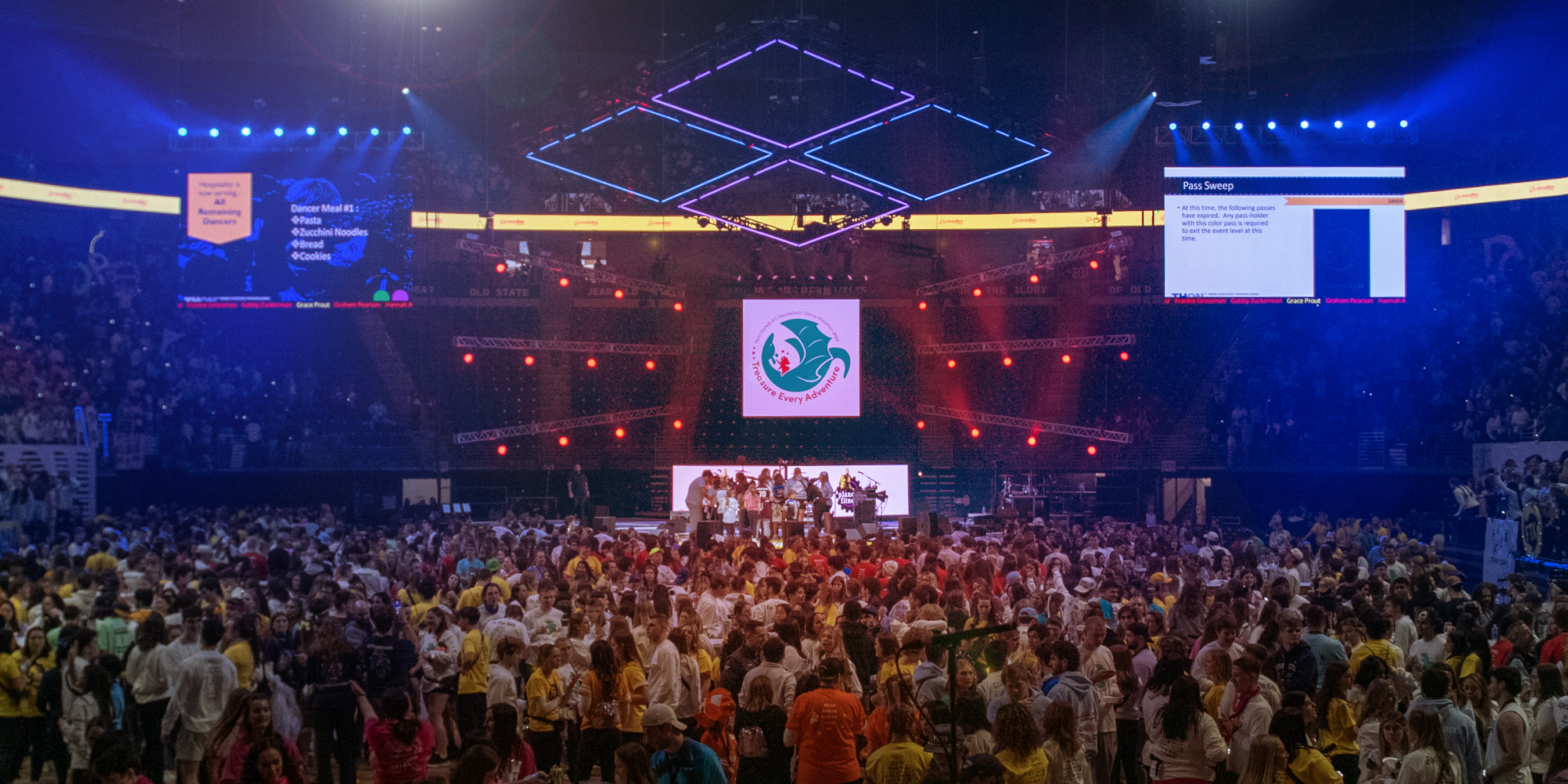 Dance Marathon stage and dancers