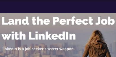 Land the Perfect Job with LinkedIn graphic
