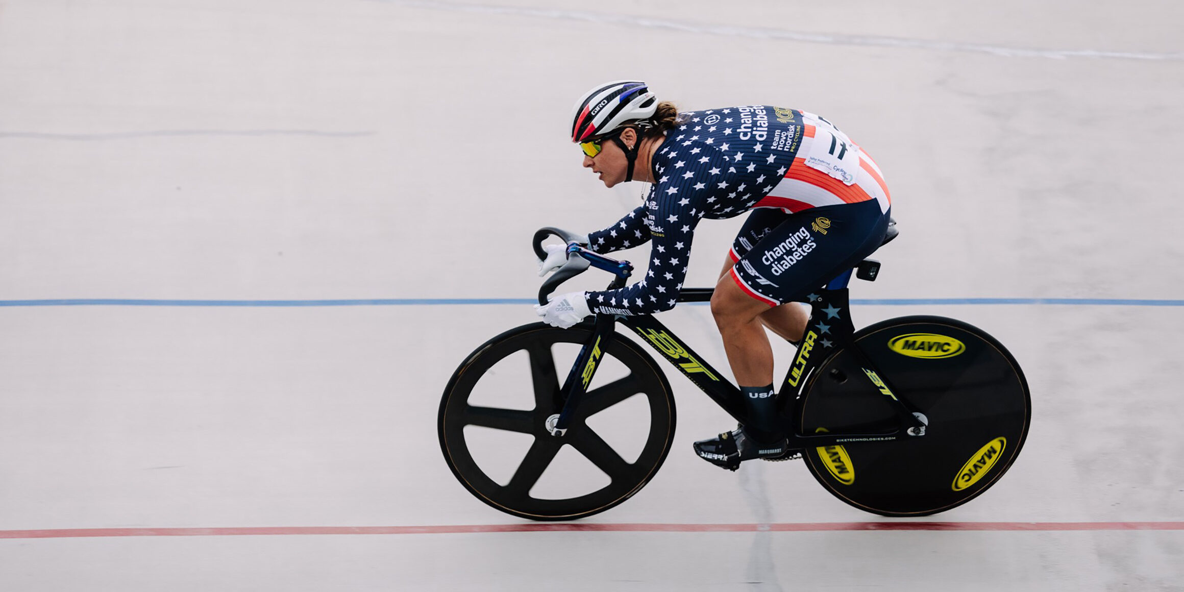 Mandy Marquardt on her race bike