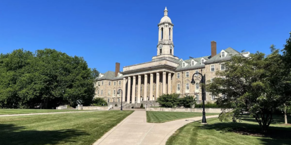 Old Main East sidewalks leading up