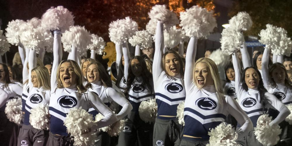 Penn State Cheerleaders in 2022 parade
